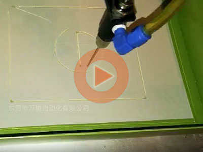 紙品行業(yè)黃膠點(diǎn)膠機(jī)畫膠案例